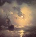 Буря на море ночью. 1849 - Storm at sea at night. 184989 х 106 смХолст, маслоРомантизм, реализмРоссияПетергоф, Ленинградская область. Дворцы-музеи и парки Петродворца